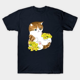 Mofu sand cat with flowers T-Shirt